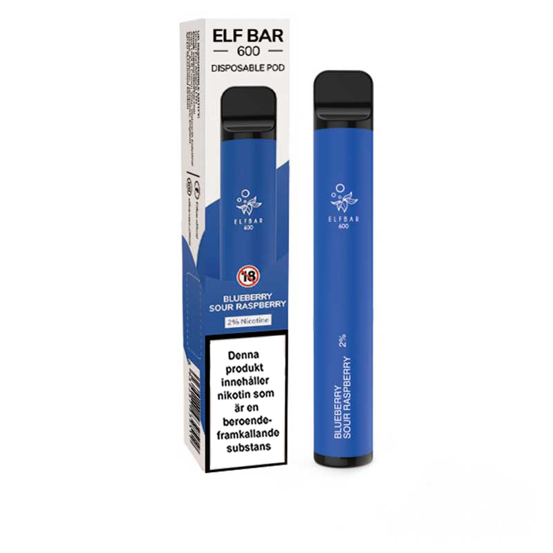 SwedenVapes.se ELF BAR Blueberry Sour Raspberry Engångs vape