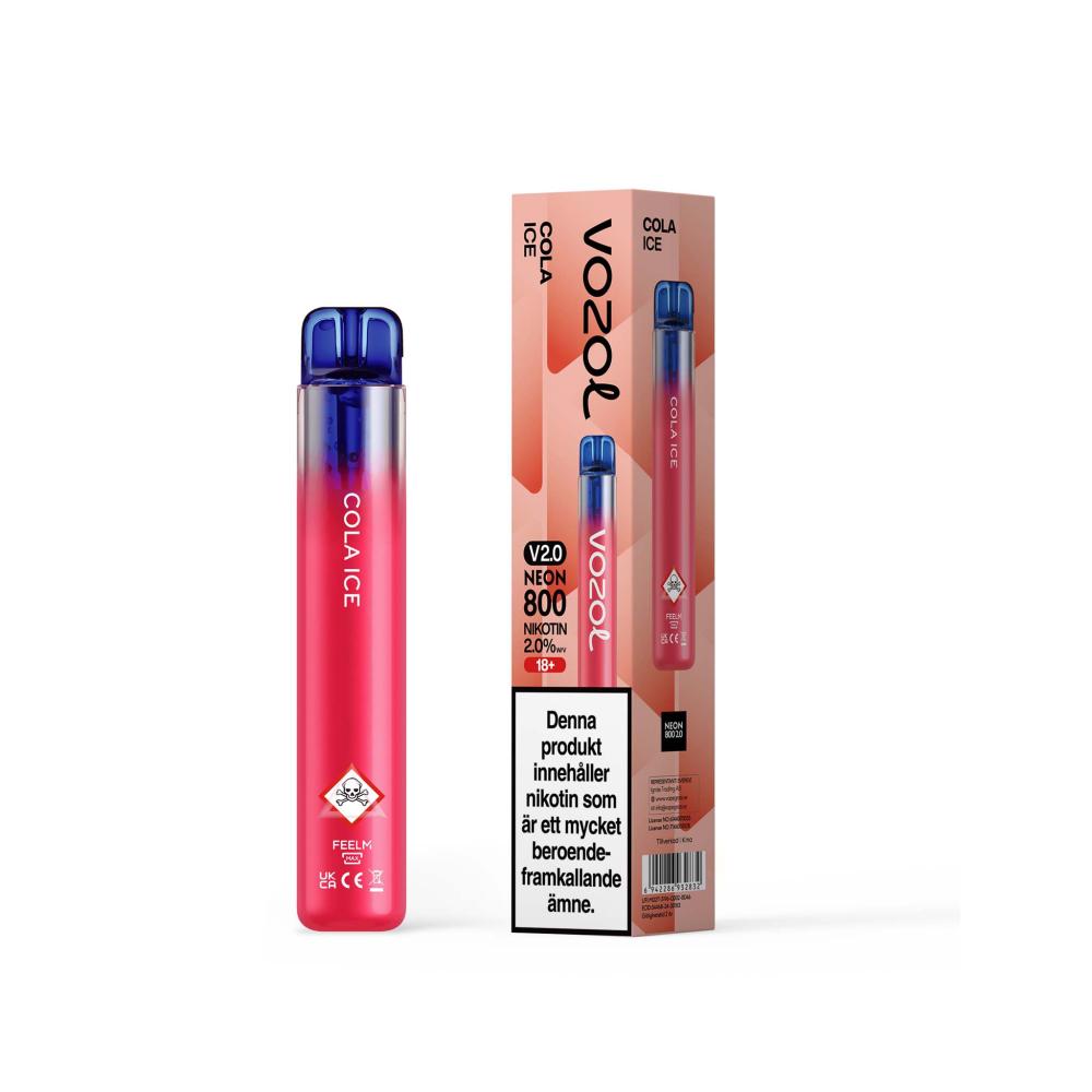 Vozol Neon 800 2.0 – Cola Ice| ENGÅNGS VAPE
