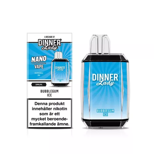 Dinner Lady Nano – Bubblegum Ice | ENGÅNGS VAPE