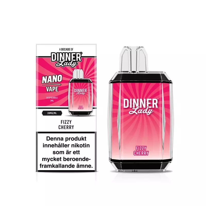Dinner Lady Nano – Fizzy Cherry| ENGÅNGS VAPE