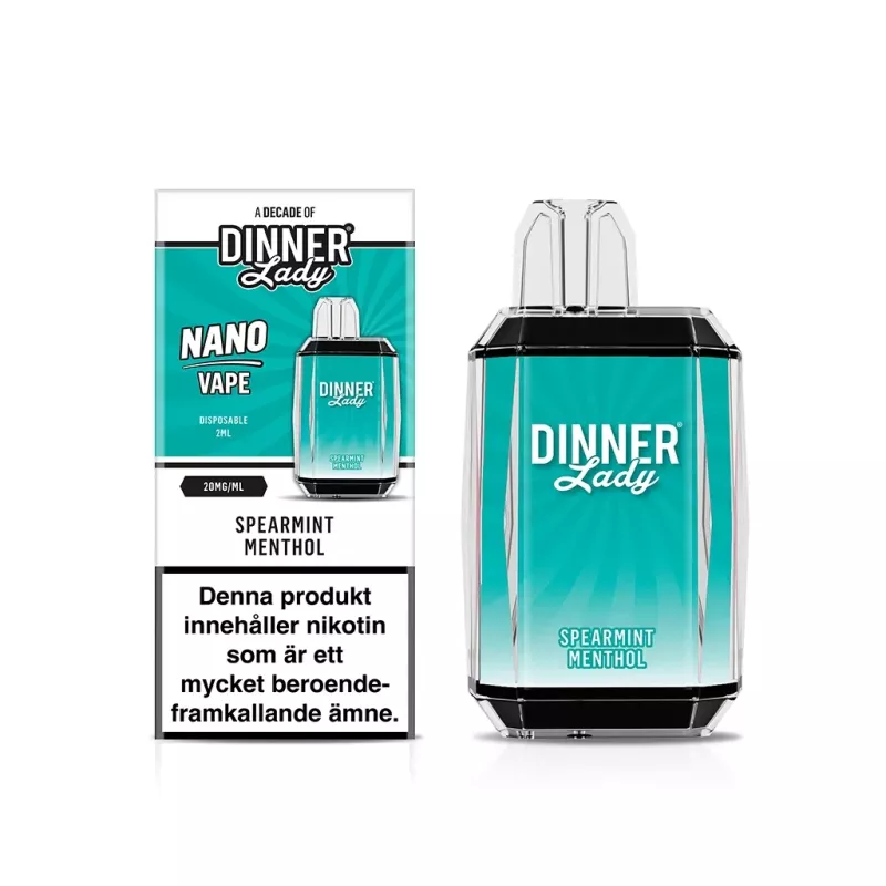 Dinner Lady Nano – Spearmint Menthol | ENGÅNGS VAPE