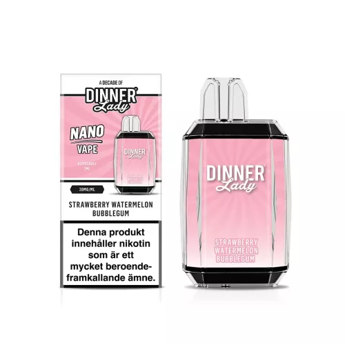 Dinner Lady Nano – Strawberry Watermelon Bubblegum | ENGÅNGS VAPE