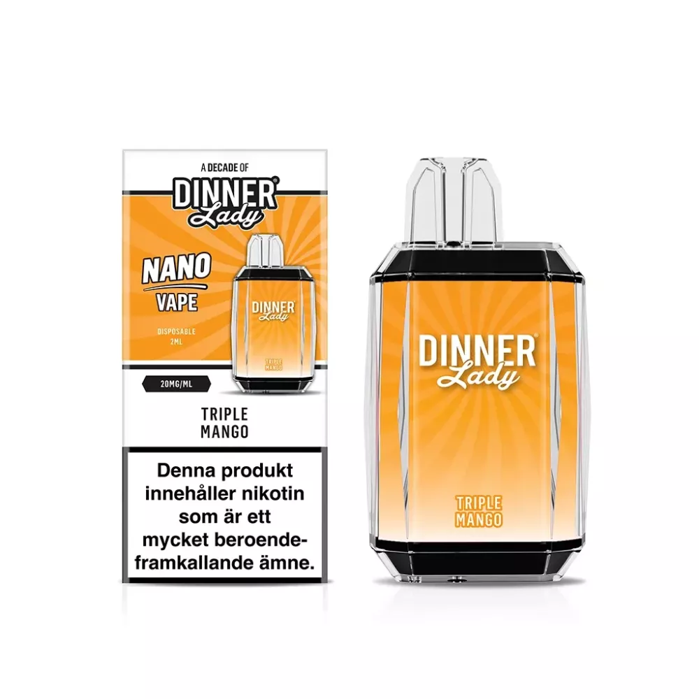 Dinner Lady Nano – Triple Mango| ENGÅNGS VAPE