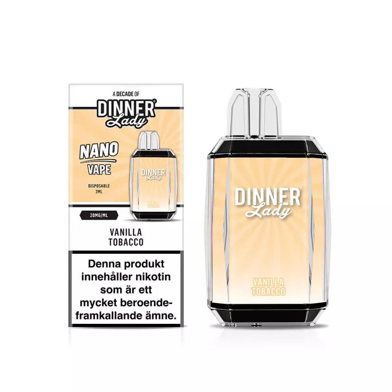 Dinner Lady Nano – Vanilla Tobacco | ENGÅNGS VAPE