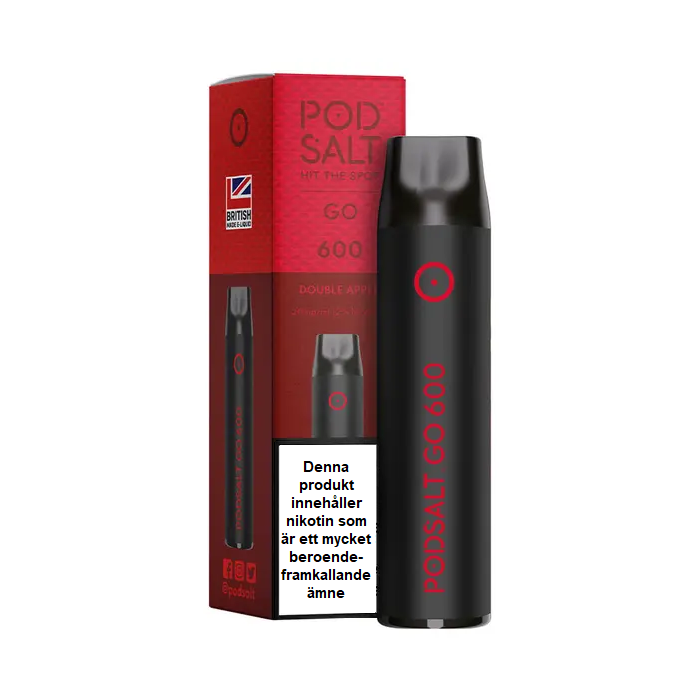 Pod Salt GO 600| Double Apple |Engångs Vape