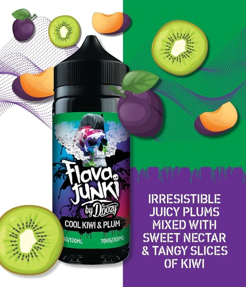 Flava Junki by Doozy Vape | Cool Kiwi and Plum