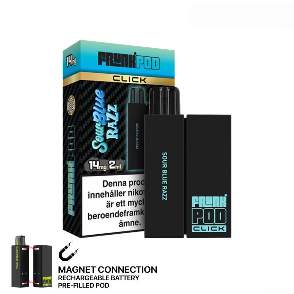 Frunk Pod Click  | Sour Blue Razz| Påfyllningsbar