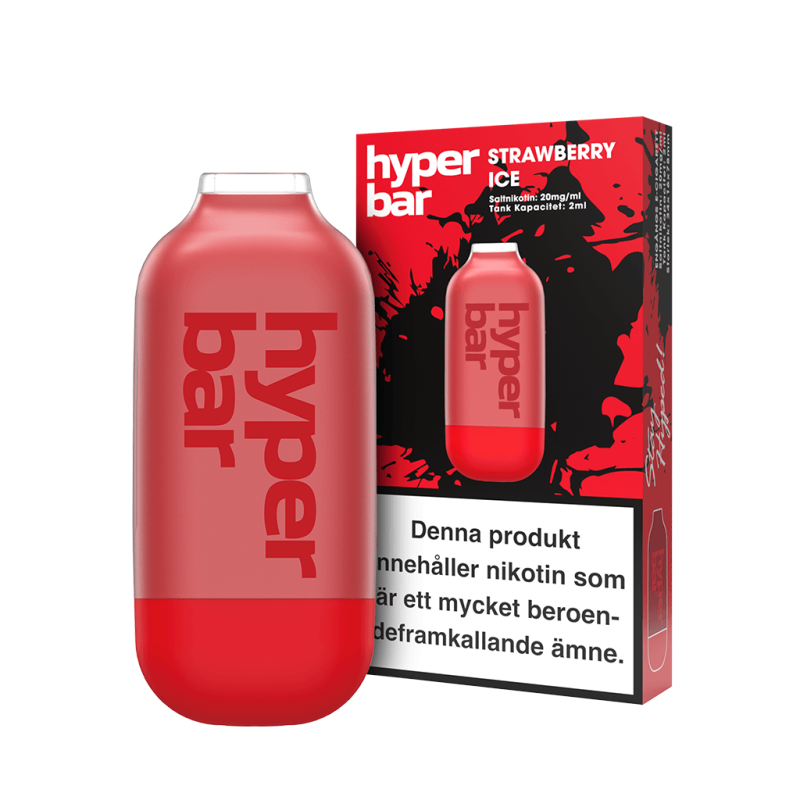 Hyper Bar Mesh | Strawberry Ice | Engångs Vape
