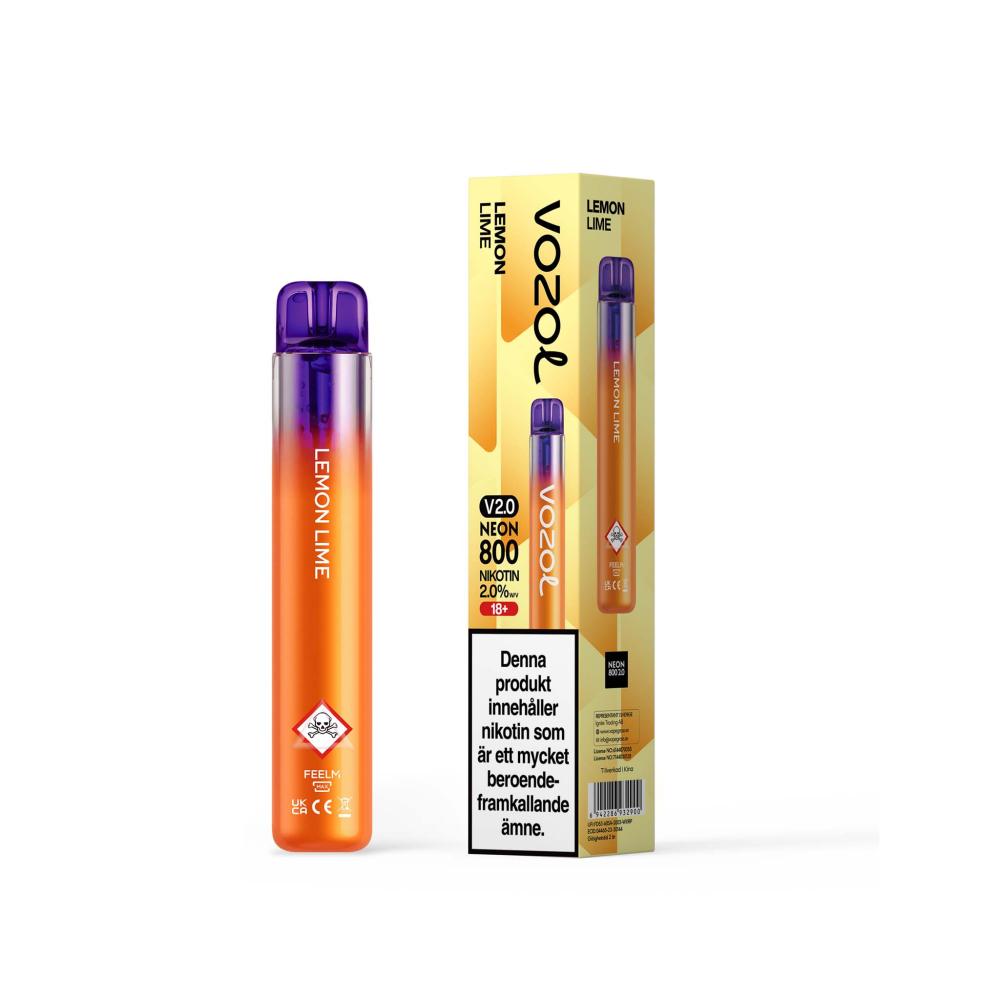 Vozol Neon 800 2.0 – Lemon Lime | ENGÅNGS VAPE
