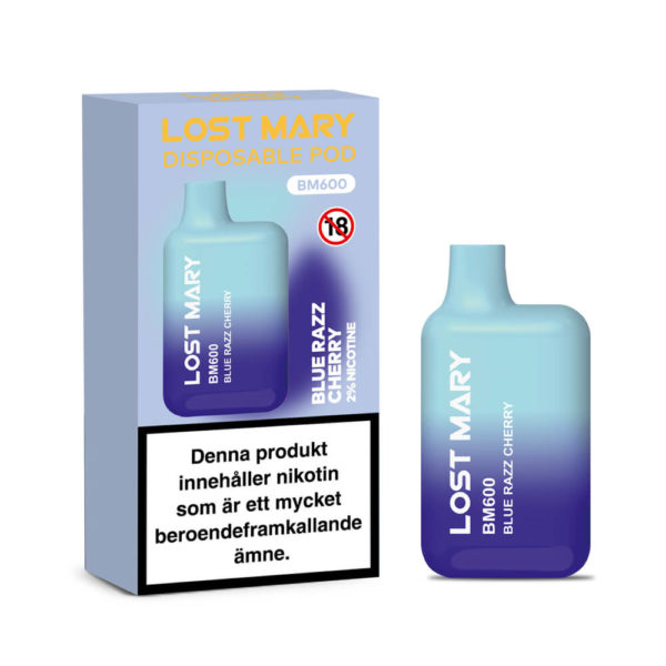 Lost Mary BM600  ​| Blue Razz Cherry| ENGÅNGS VAPE