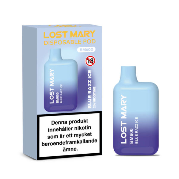 Lost Mary BM600  ​| Blue Razz Ice| ENGÅNGS VAPE