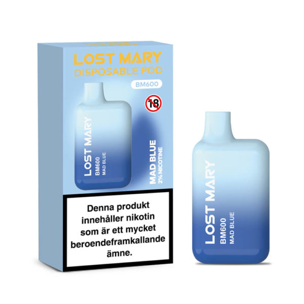 Lost Mary BM600  ​| Mad Blue| ENGÅNGS VAPE