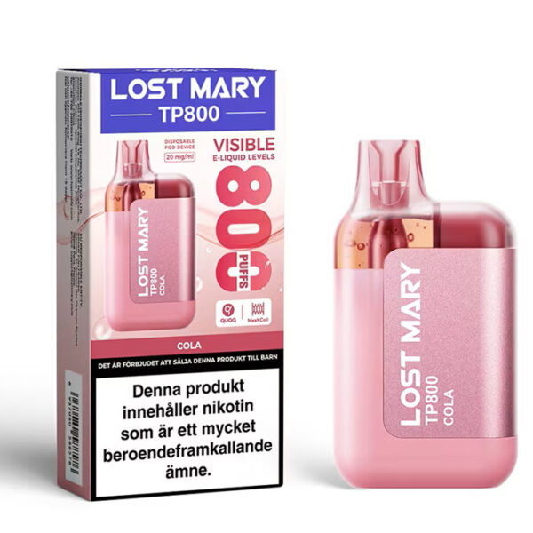Lost Mary TP800 |Cola | ENGÅNGS VAPE
