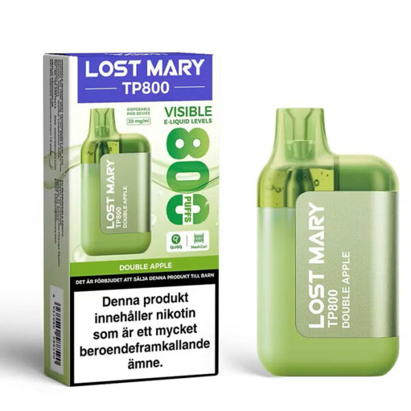 Lost Mary TP800 |Double Apple| ENGÅNGS VAPE