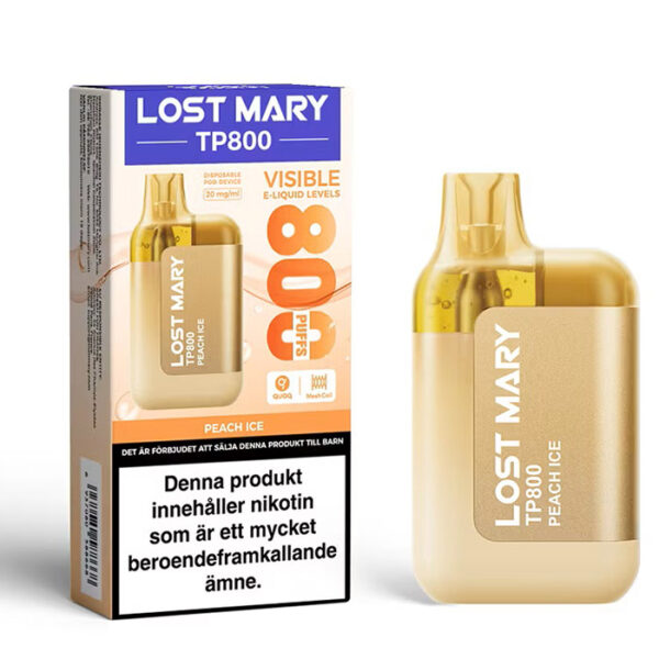 Lost Mary TP800 |Peach Ice | ENGÅNGS VAPE