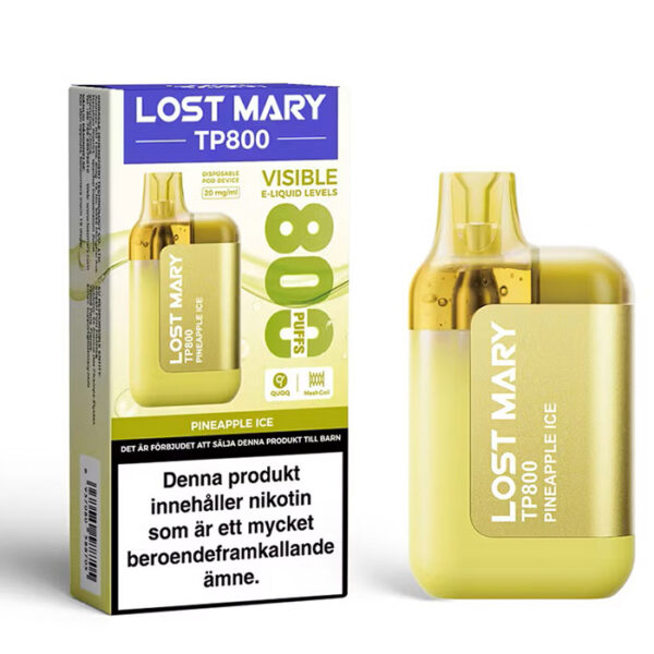 Lost Mary TP800 |Pineapple Ice | ENGÅNGS VAPE