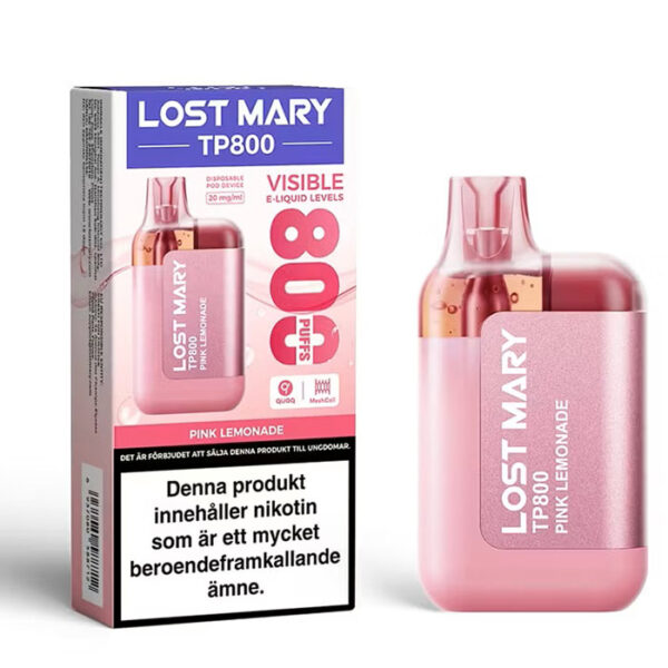 Lost Mary TP800 |Pink Lemonade | ENGÅNGS VAPE