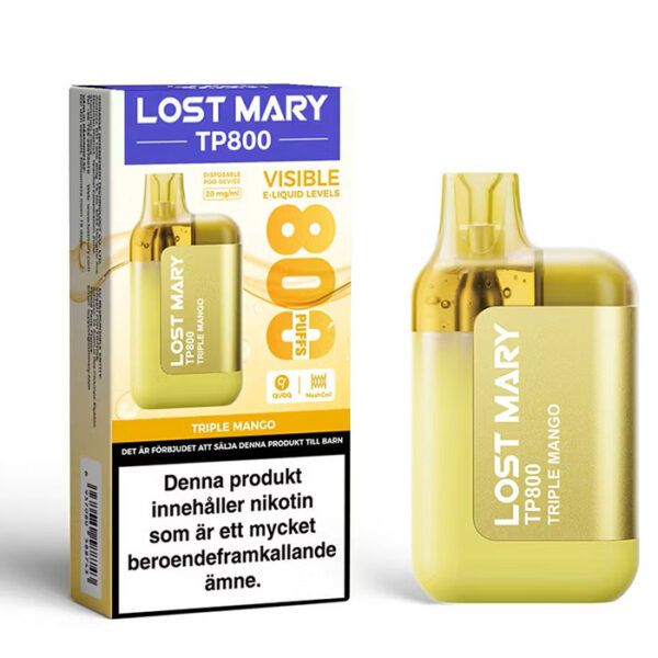 Lost Mary TP800 |Triple Mango | ENGÅNGS VAPE
