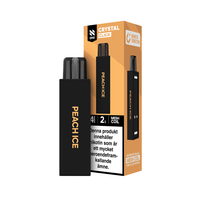 N-ONE Crystal Click Pod| Peach Ice| Förfylld pod