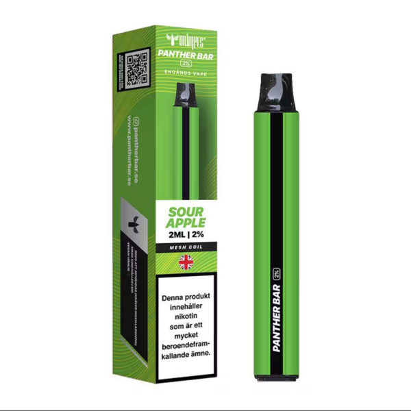 Panther Bar Mesh ​| Sour Apple | ENGÅNGS VAPE