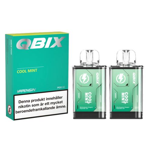 QBIX Pod | Cool Mint | 2 x Förfylld Pod