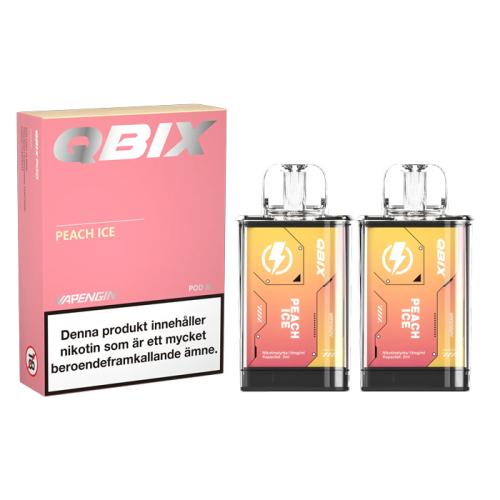 QBIX Pod | Peach Ice | 2 x Förfylld Pod
