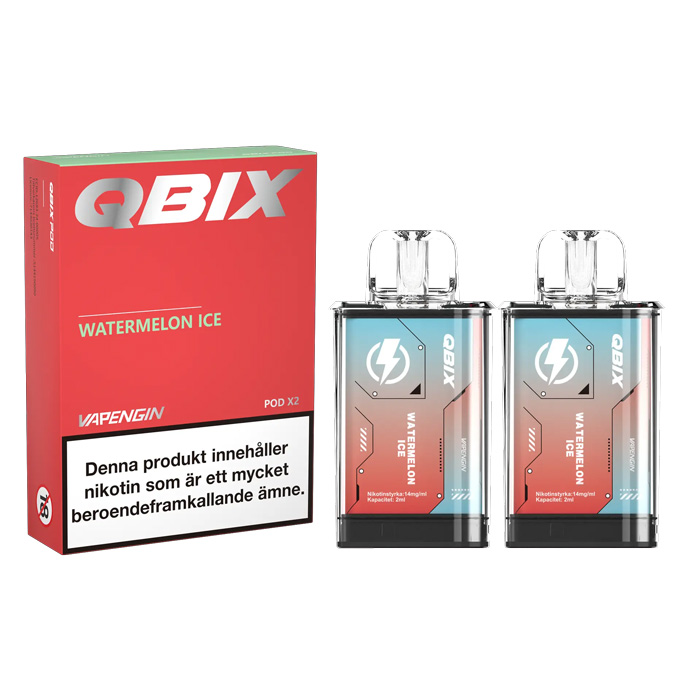 QBIX Pod | Watermelon Ice | 2 x Förfylld Pod