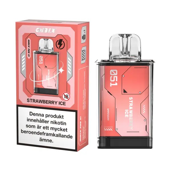 QBIX Pod | Strawberry Ice | Förfylld Pod