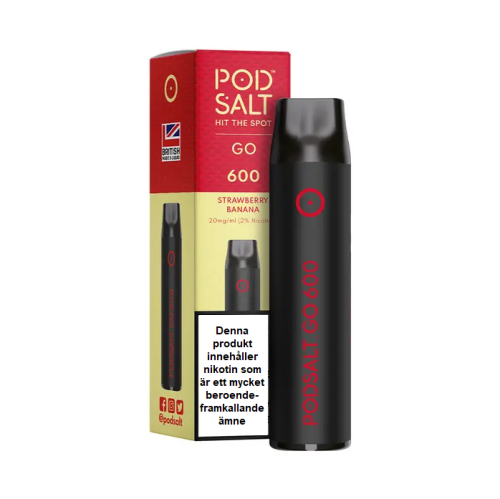 Pod Salt GO 600| Strawberry Banana | ENGÅNGS VAPE