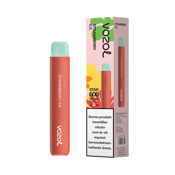 Vozol Star 600| Strawberry Ice| ENGÅNGSVAPE