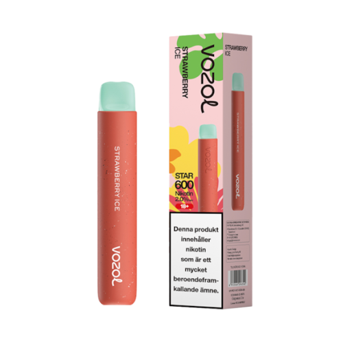 Vozol Star 600| Strawberry Ice | ENGÅNGSVAPE