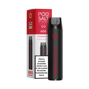 Pod Salt GO 600| Strawberry Ice| Engångs Vape