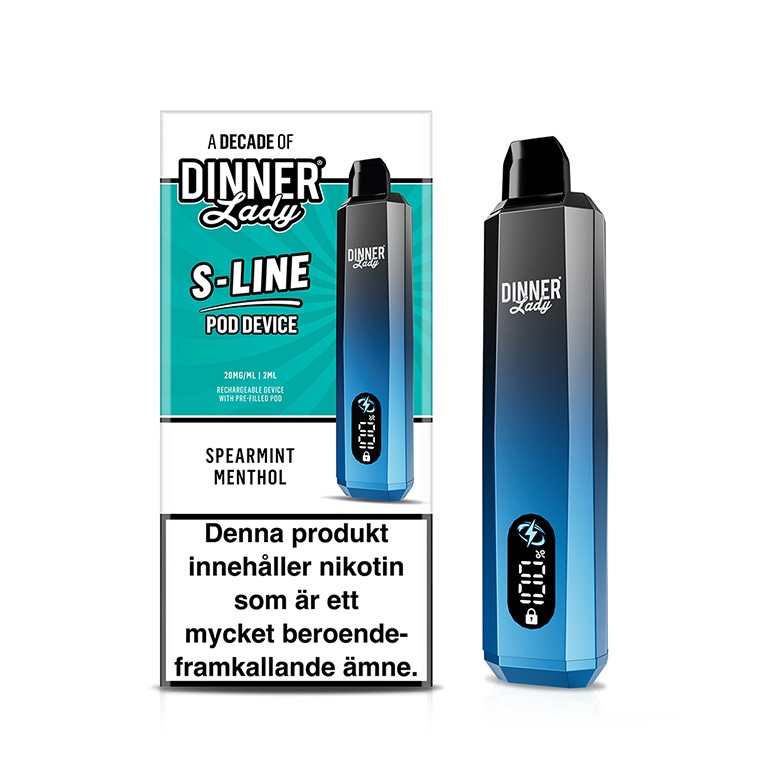 Dinner Lady S-Line | Spearmint Menthol| Podsystem
