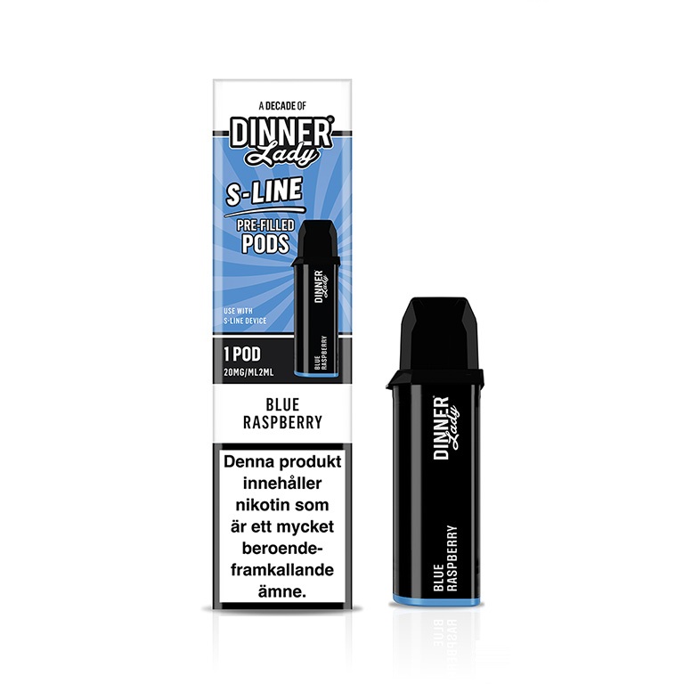 Dinner Lady S-Line| Blue Raspberry | Förfylld pod
