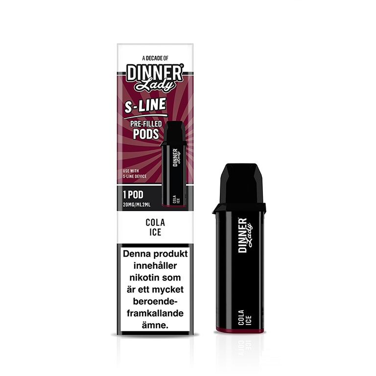 Dinner Lady S-Line| Cola Ice| Förfylld pod