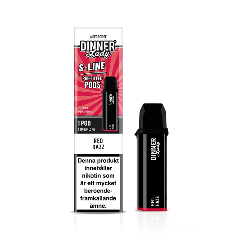 Dinner Lady S-Line | Red Razz| Förfylld pod