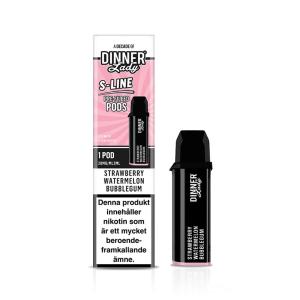 Dinner Lady S-Line| Strawberry Watermelon Bubblegum | Förfylld pod