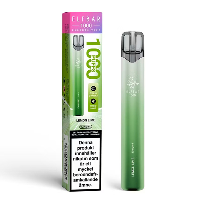 Elfbar 1000 | Lemon Lime| ENGÅNGS VAPE