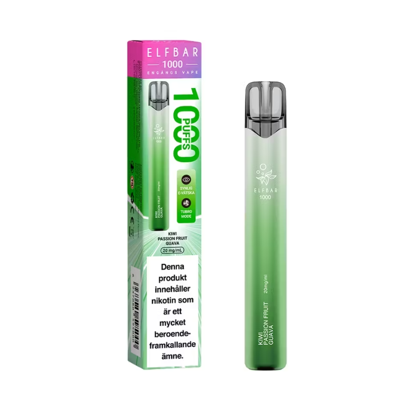Elfbar 1000 |Kiwi Passion Fruit Guava| ENGÅNGS VAPE
