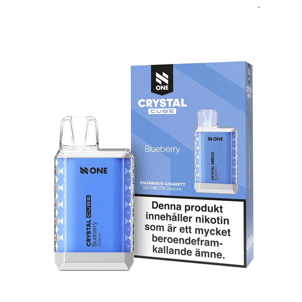 N ONE CRYSTAL CUBE | BLUEBERRY | ENGÅNGS VAPE