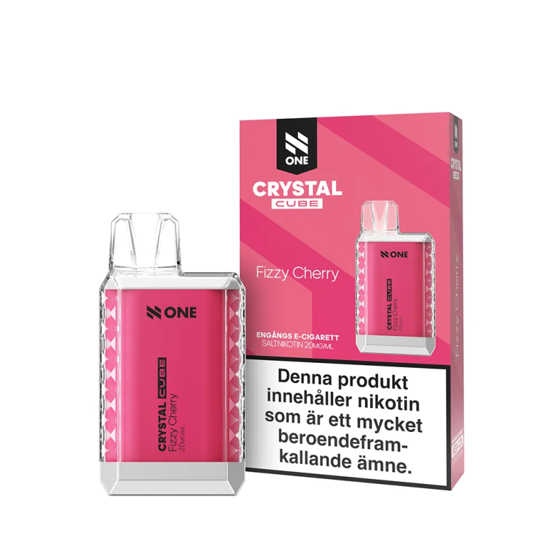 N ONE CRYSTAL CUBE | FIZZY CHERRY | ENGÅNGS VAPE