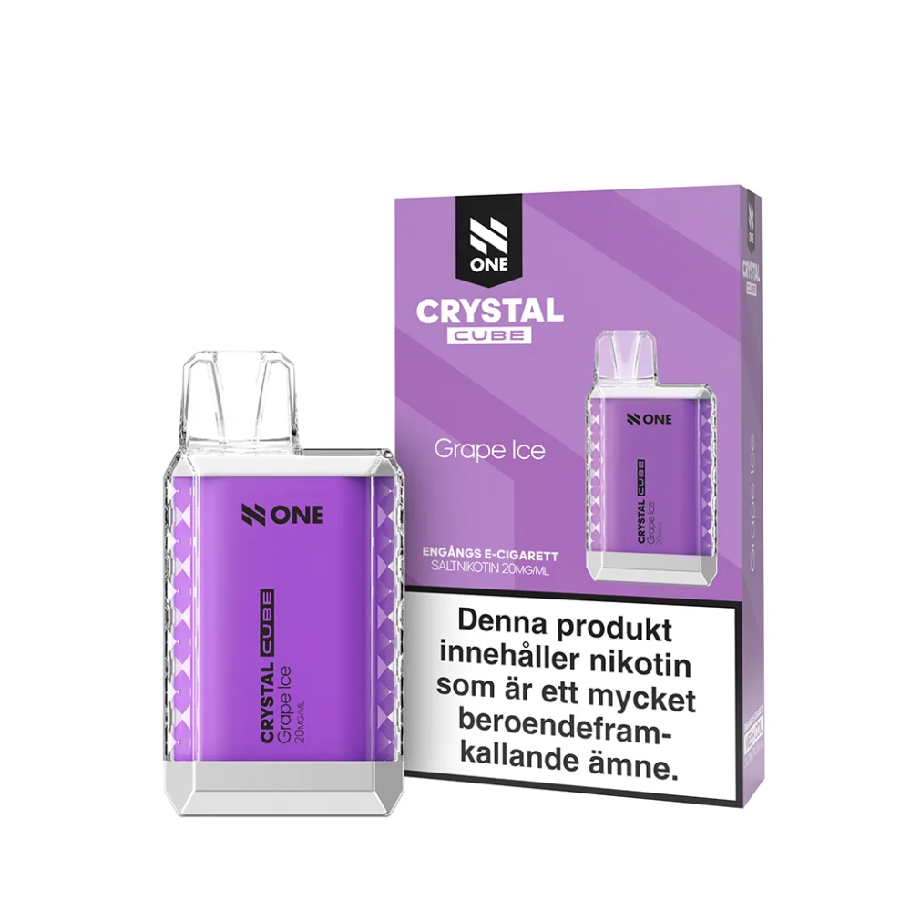 N ONE CRYSTAL CUBE | GRAPE ICE | ENGÅNGS VAPE
