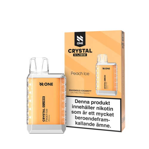 N ONE CRYSTAL CUBE | PEACH ICE | ENGÅNGS VAPE