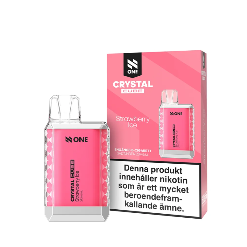N ONE CRYSTAL CUBE | STRAWBERRY ICE | ENGÅNGS VAPE