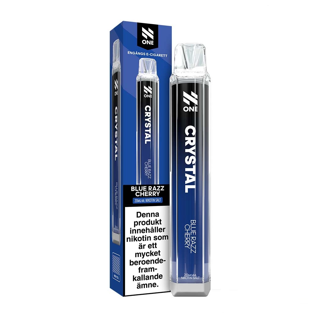SWEDEN VAPES One Crystal Blue Razz Cherry 800 – Engångs E-cigarett 20mg