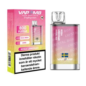 VapeM8 Crystal | Rosa Lemonad | ENGÅNGS VAPE