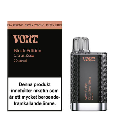 VONT Cube Black Edition - Citrus Rose | Engångsvape