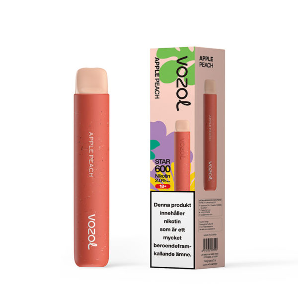 Vozol Star 600| Apple Peach| ENGÅNGSVAPE