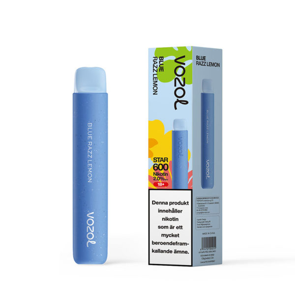 Vozol Star 600| Blue Razz Lemon| ENGÅNGSVAPE