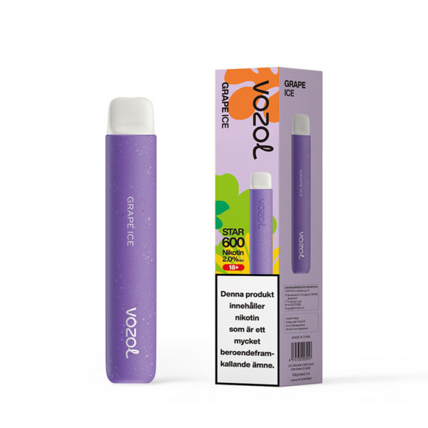 Vozol Star 600| Grape Ice| ENGÅNGSVAPE